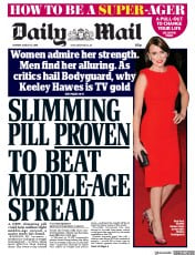 Daily Mail (UK) Newspaper Front Page for 27 August 2018