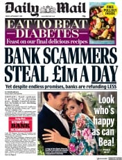 Daily Mail (UK) Newspaper Front Page for 27 September 2019