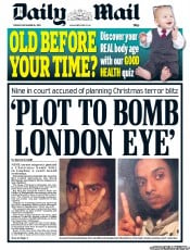Daily Mail Newspaper Front Page (UK) for 28 December 2010