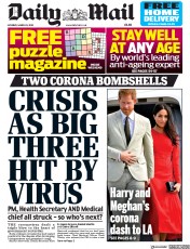 Daily Mail (UK) Newspaper Front Page for 28 March 2020