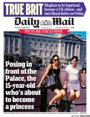 Daily Mail (UK) Newspaper Front Page for 29 November 2017