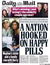 Daily Mail (UK) Newspaper Front Page for 29 December 2017