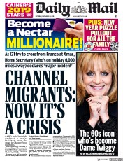 Daily Mail (UK) Newspaper Front Page for 29 December 2018