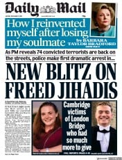 Daily Mail (UK) Newspaper Front Page for 2 December 2019