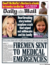 Daily Mail (UK) Newspaper Front Page for 2 January 2018