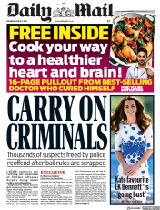 Daily Mail (UK) Newspaper Front Page for 2 March 2019