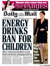 Daily Mail (UK) Newspaper Front Page for 30 August 2018