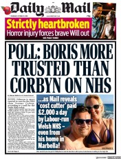 Daily Mail (UK) Newspaper Front Page for 31 October 2019