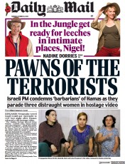 Daily Mail (UK) Newspaper Front Page for 31 October 2023
