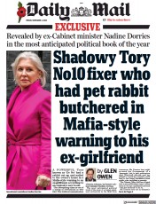 Daily Mail (UK) Newspaper Front Page for 3 November 2023