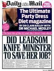 Daily Mail (UK) Newspaper Front Page for 4 November 2017