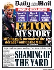 Daily Mail (UK) Newspaper Front Page for 5 October 2019