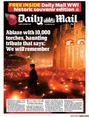 Daily Mail (UK) Newspaper Front Page for 5 November 2018