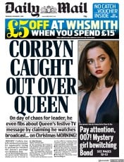 Daily Mail (UK) Newspaper Front Page for 5 December 2019