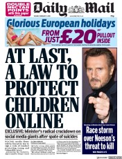 Daily Mail (UK) Newspaper Front Page for 5 February 2019