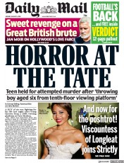 Daily Mail (UK) Newspaper Front Page for 5 August 2019