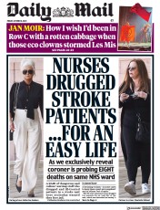 Daily Mail (UK) Newspaper Front Page for 6 October 2023