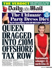 Daily Mail (UK) Newspaper Front Page for 6 November 2017