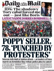Daily Mail (UK) Newspaper Front Page for 7 November 2023