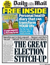 Daily Mail (UK) Newspaper Front Page for 7 September 2019