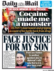 Daily Mail (UK) Newspaper Front Page for 8 October 2019
