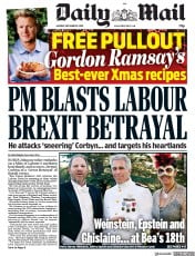Daily Mail (UK) Newspaper Front Page for 9 December 2019
