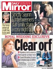 Daily Mirror (UK) Newspaper Front Page for 10 October 2018