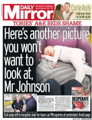 Daily Mirror (UK) Newspaper Front Page for 10 December 2019