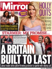 Daily Mirror (UK) Newspaper Front Page for 11 October 2023