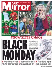 Daily Mirror (UK) Newspaper Front Page for 11 December 2017