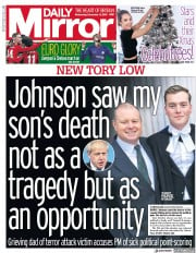 Daily Mirror (UK) Newspaper Front Page for 11 December 2019