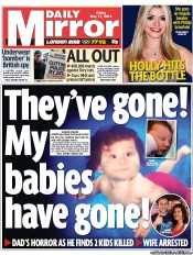 Daily Mirror (UK) Newspaper Front Page for 11 May 2012