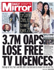 Daily Mirror (UK) Newspaper Front Page for 11 June 2019