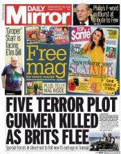 Daily Mirror Newspaper Front Page (UK) for 11 July 2015