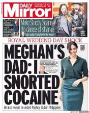 Daily Mirror (UK) Newspaper Front Page for 12 October 2018