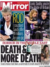 Daily Mirror (UK) Newspaper Front Page for 12 October 2023