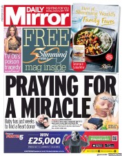 Daily Mirror (UK) Newspaper Front Page for 12 January 2019