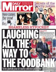 Daily Mirror (UK) Newspaper Front Page for 14 December 2018