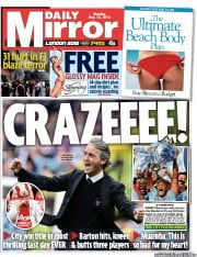 Daily Mirror (UK) Newspaper Front Page for 14 May 2012