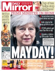 Daily Mirror (UK) Newspaper Front Page for 15 December 2017