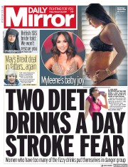 Daily Mirror (UK) Newspaper Front Page for 15 February 2019
