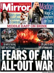Daily Mirror (UK) Newspaper Front Page for 16 October 2023