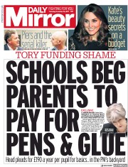 Daily Mirror (UK) Newspaper Front Page for 16 November 2017