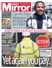 Daily Mirror (UK) Newspaper Front Page for 16 January 2018