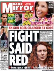 Daily Mirror (UK) Newspaper Front Page for 16 May 2012