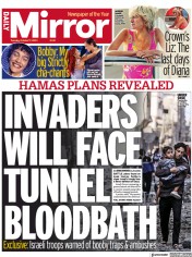 Daily Mirror (UK) Newspaper Front Page for 17 October 2023