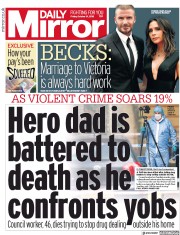 Daily Mirror (UK) Newspaper Front Page for 19 October 2018