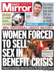 Daily Mirror (UK) Newspaper Front Page for 19 March 2019