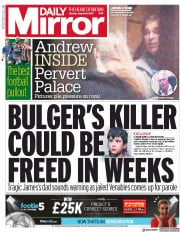Daily Mirror (UK) Newspaper Front Page for 19 August 2019