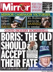 Daily Mirror (UK) Newspaper Front Page for 1 November 2023